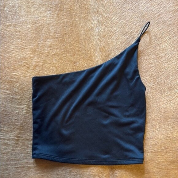 Black One-Shoulder Top - Picture 1 of 2